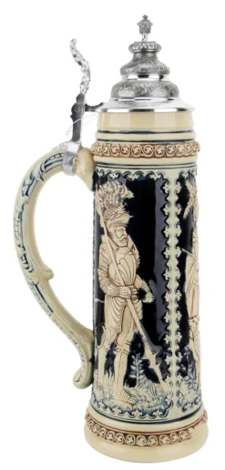 King Limitaet 2004 | Goddess Of Hunters Antique Style Beer Stein -Beer Steins Shop King Limitaet 2004 Goddess of Hunters Handpainted Beer Stein Cobalt K2034E LS SM 57713.1461705792
