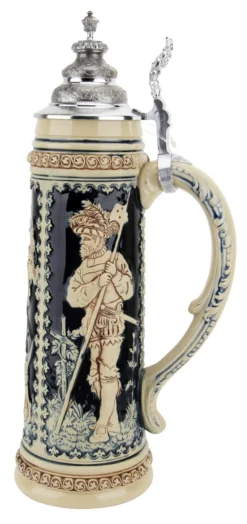 King Limitaet 2004 | Goddess Of Hunters Antique Style Beer Stein -Beer Steins Shop King Limitaet 2004 Goddess of Hunters Handpainted Beer Stein Cobalt K2034E RS SM 81729.1461705847