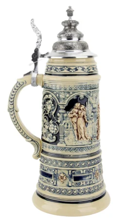 King Limitaet 2005 | Lovers Tryst Antique Style Beer Stein -Beer Steins Shop King Limitaet 2005 German Romance Antique Style Beer Stein K2035E LS SM 59864.1463176186