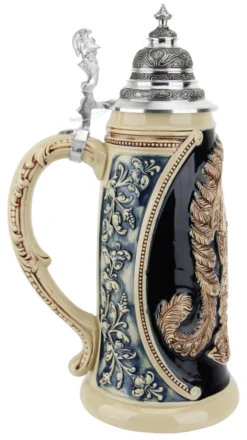 King Limitaet 2009 | Peter Duemler Minerva Antique Style Beer Stein -Beer Steins Shop King Limitaet 2009 Peter Duemler Minerva Handpainted Beer Stein Cobalt K2039E LS SM 57095.1461701254