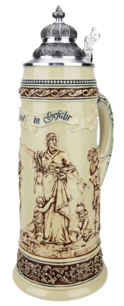 King Limitaet 2017 | Defending The Homeland Antique Style Beer Stein -Beer Steins Shop King Limitaet 2017 Defending the Homeland Antique Style Beer Stein K2047E RA SM 45970.1489794027