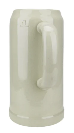 King Werk Gray Glaze Stoneware Beer Mug 1 Liter 7 King Werk Gray Glaze Stoneware Beer Mug 1 Liter -Beer Steins Shop King Werk Gray Glaze Stoneware Beer Mug 1 Liter K400 1L Back SM 85107.1524511200