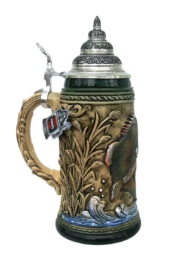 Large Mouth Bass Beer Stein Rustic -Beer Steins Shop Large Mouth Bass Beer Stein LS SM 27122.1401735854