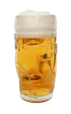 Lederhosen Glass Beer Mug 0.5 Liter -Beer Steins Shop Lederhosen Glass Beer Mug 0.5 Liter GS200005 Side 1wBeer SM 54220.1433352911