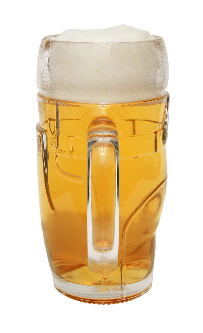 Lederhosen Glass Beer Mug 0.5 Liter - Image 3