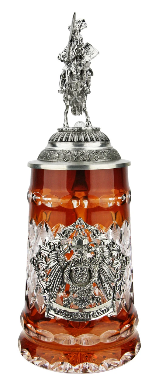 Lord Of Crystal German Knight Beer Stein Amber 6 Lord Of Crystal German Knight Beer Stein Amber - Image 6