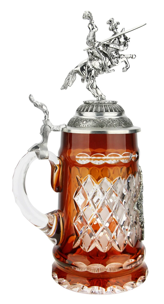 Lord Of Crystal German Knight Beer Stein Amber 7 Lord Of Crystal German Knight Beer Stein Amber - Image 7