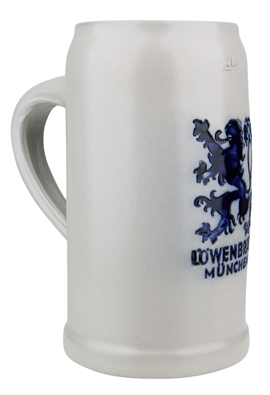 Lowenbrau Brewery 1 Liter Salt Glaze Stoneware Beer Mug 2 Lowenbrau Brewery 1 Liter Salt Glaze Stoneware Beer Mug - Image 2