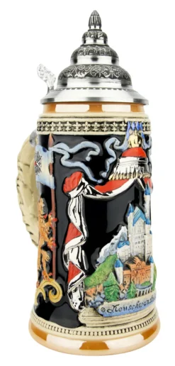 Majestic Neuschwanstein Castle German Beer Stein -Beer Steins Shop Majestic Neuschwanstein Castle German Beer Stein K306NSS LA SM 94888.1650923722