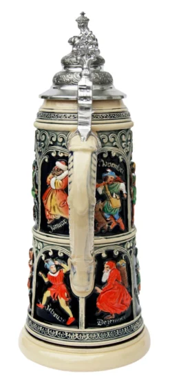 King Limitaet 2015 | Medieval Months Handpainted Beer Stein -Beer Steins Shop Medieval Months Limitat 2015 Beer Stein K2045B Back SM 46483.1423685814