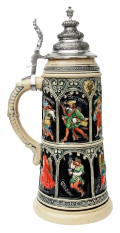Beer Steins Shop 22 King Limitaet 2015 | Medieval Months Handpainted Beer Stein