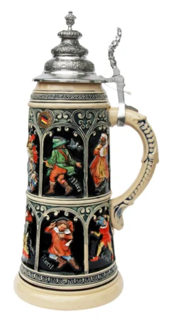 King Limitaet 2015 | Medieval Months Handpainted Beer Stein -Beer Steins Shop Medieval Months Limitat 2015 Beer Stein K2045B RS SM 31566.1423685814