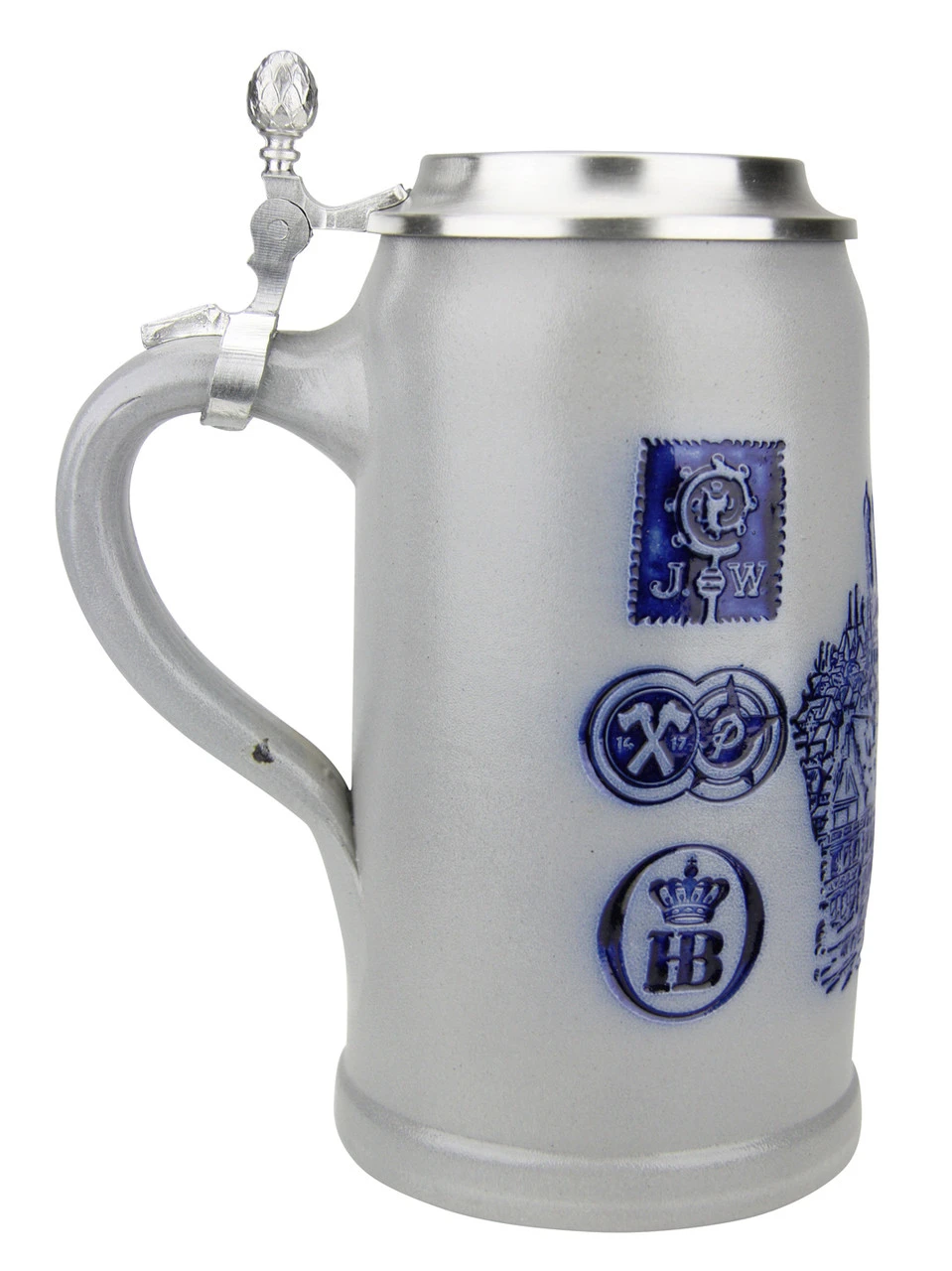 Munich Breweries 1 Liter Salt Glaze Stoneware Beer Stein - Image 6