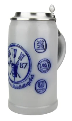 Munich Purity Law 1487 1 Liter Salt Glaze Stoneware Beer Stein 9 Munich Purity Law 1487 1 Liter Salt Glaze Stoneware Beer Stein -Beer Steins Shop Munich Purity Law 1487 1 Liter Salt Glaze Stoneware Beer Stein MS14871ZD RA SM 93522.1503871620
