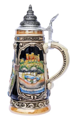 Neuschwanstein And Hohenschwangau Castle Beer Stein -Beer Steins Shop Neuschwanstein Hohenschwangau Beer Stein K303N RS SM 44081.1401398181