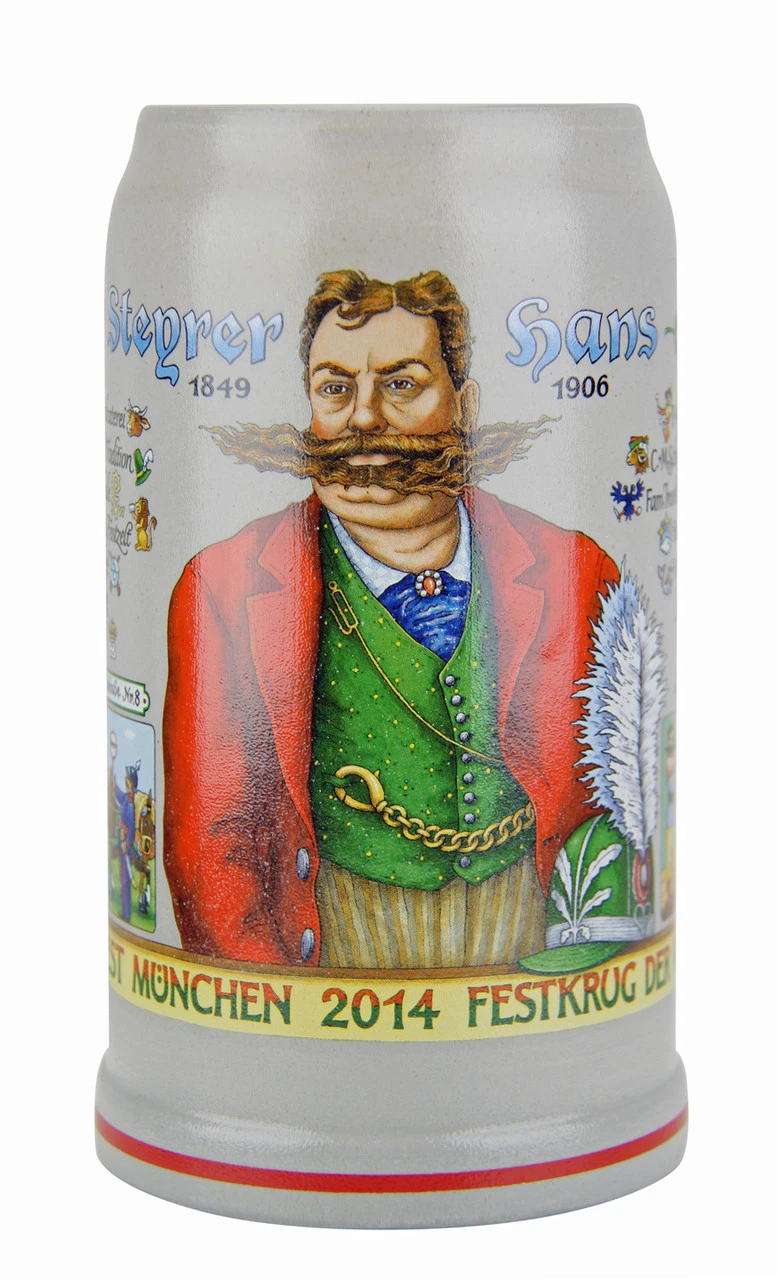 Official Munich Oktoberfest 2014 Wirtekrug Salt Glaze Beer Mug - Image 2