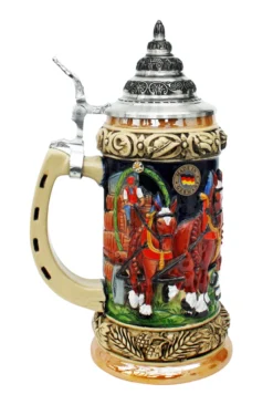 Oktoberfest Clydesdale And Beer Wagon Stein -Beer Steins Shop Oktoberfest Clydesdale and Beer Wagon Stein K205 LS SM 56389.1401737627