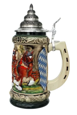 Oktoberfest Clydesdales Beer Wagon Stein 0.75 Liter -Beer Steins Shop Oktoberfest Clydesdales Beer Wagon Stein RS SM 56166.1443205946