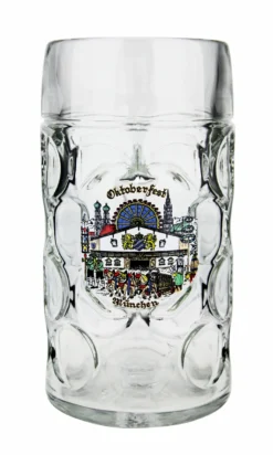 Munich Dimpled Oktoberfest Glass Beer Mug 1 Liter