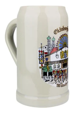 Oktoberfest Stoneware Beer Mug 1 Liter