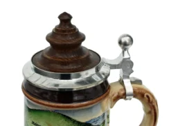 Old Heidelberg Beer Stein With Wood Lid -Beer Steins Shop Old Heidelberg Wooden Lid Beer Stein K465H Detail SM 03974.1401733855