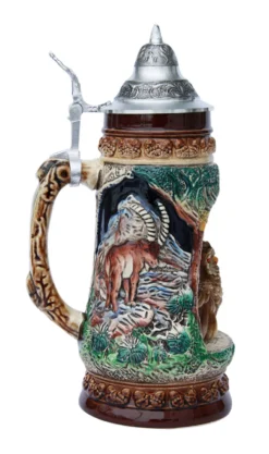 Owl Wildlife Grotto Beer Stein -Beer Steins Shop Owl Wildlife Beer Stein K335BO LS SM 55391.1401398708