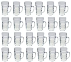 Plastic Beer Mug 24 Pack 1 Liter