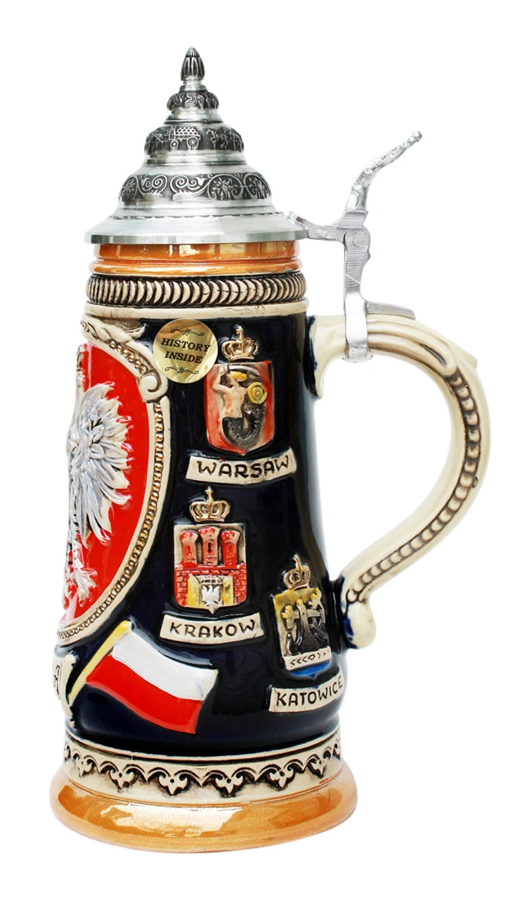 Polska Beer Stein Cobalt 2 Polska Beer Stein Cobalt - Image 2