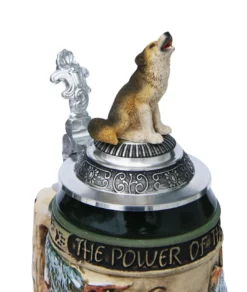 Power Of The Pack Wolf Beer Stein With Wolf Lid 7 Power Of The Pack Wolf Beer Stein With Wolf Lid -Beer Steins Shop Power of the Pack Beer Stein K955RUW Detail SM 76886.1401398818