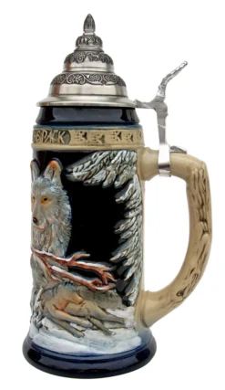 Power Of The Pack Wolf Beer Stein -Beer Steins Shop Power of the Pack Cobalt K955 RS SM 72547.1401735952