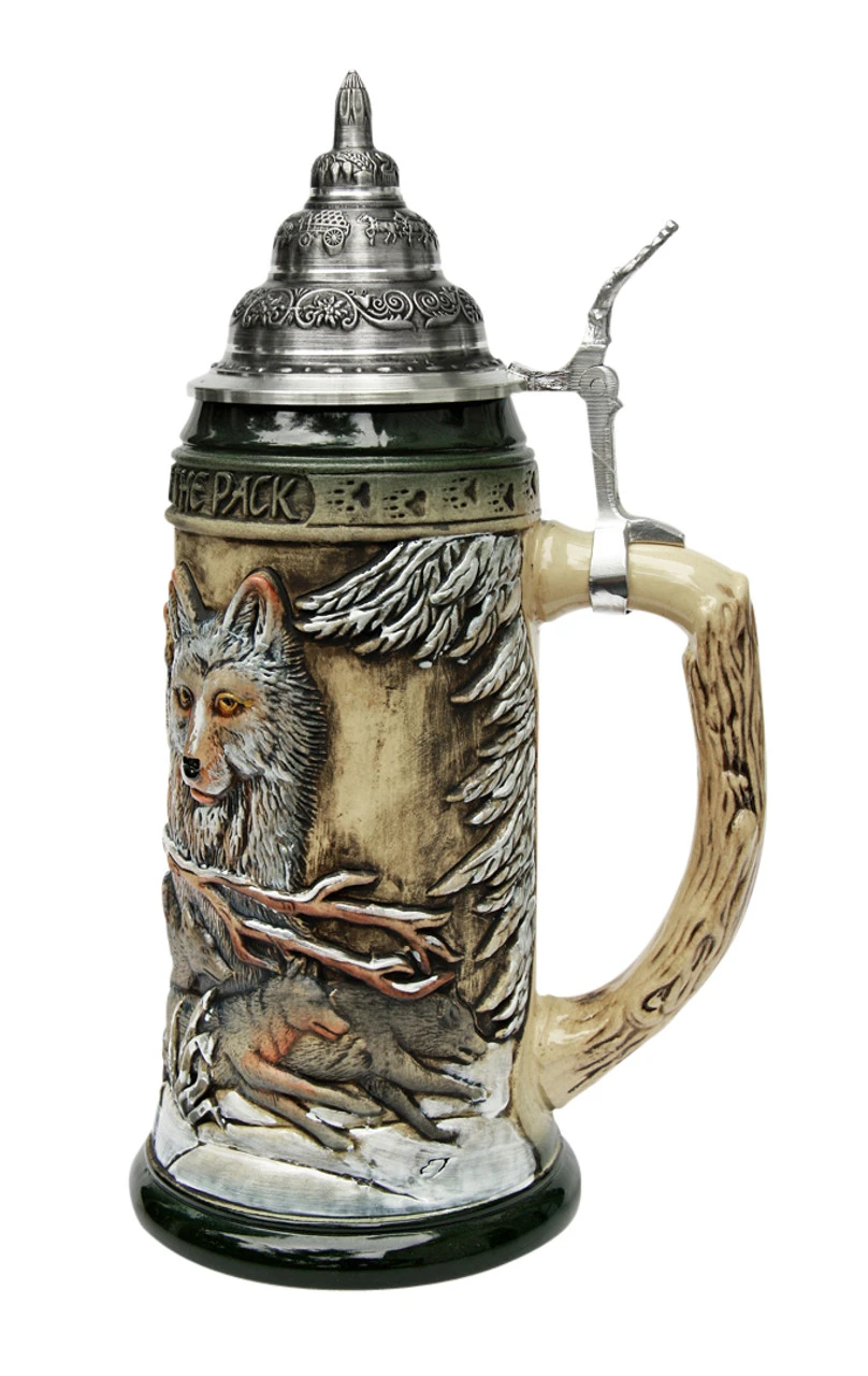 Power Of The Pack Wolf Beer Stein Rustic 4 Power Of The Pack Wolf Beer Stein Rustic - Image 4