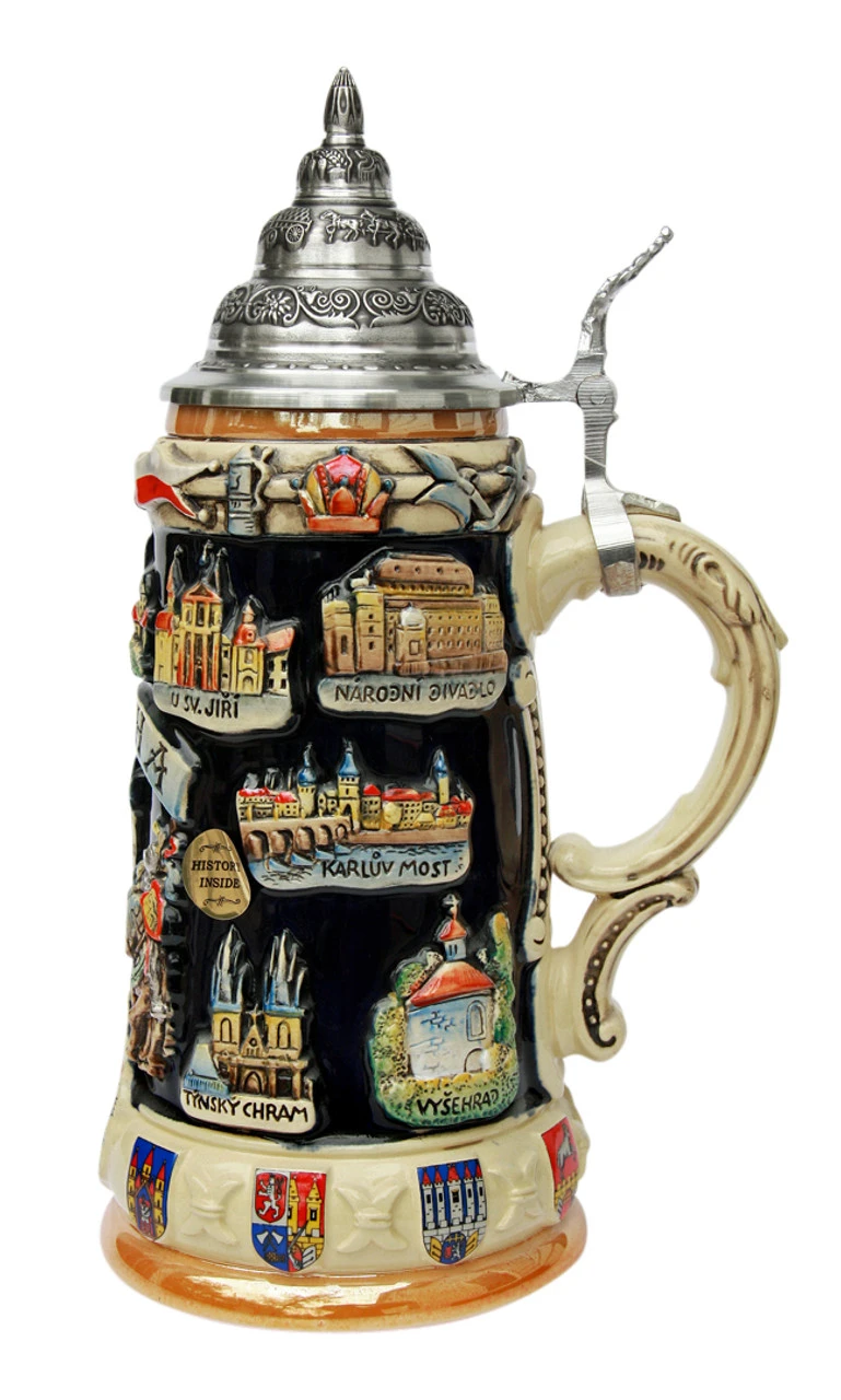 Prague Commemorative Beer Stein 3 Prague Commemorative Beer Stein - Image 3