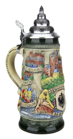 Rhein River Beer Stein Rustic -Beer Steins Shop Rhein River Beer Stein Rustic K307RUR LA SM 26642.1507158446