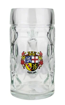 Saarland Dimpled Oktoberfest Glass Beer Mug 0.5 Liter
