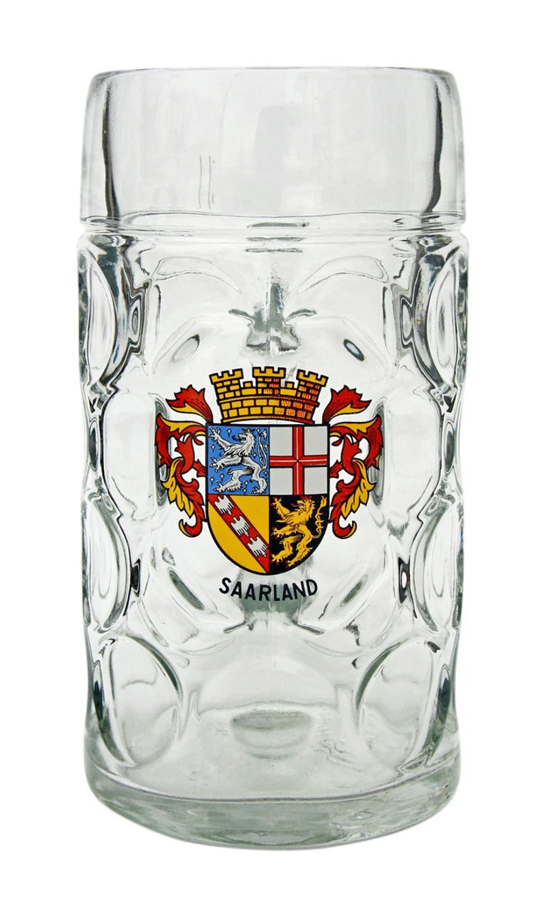 Saarland Dimpled Oktoberfest Glass Beer Mug 1 Liter - Image 3