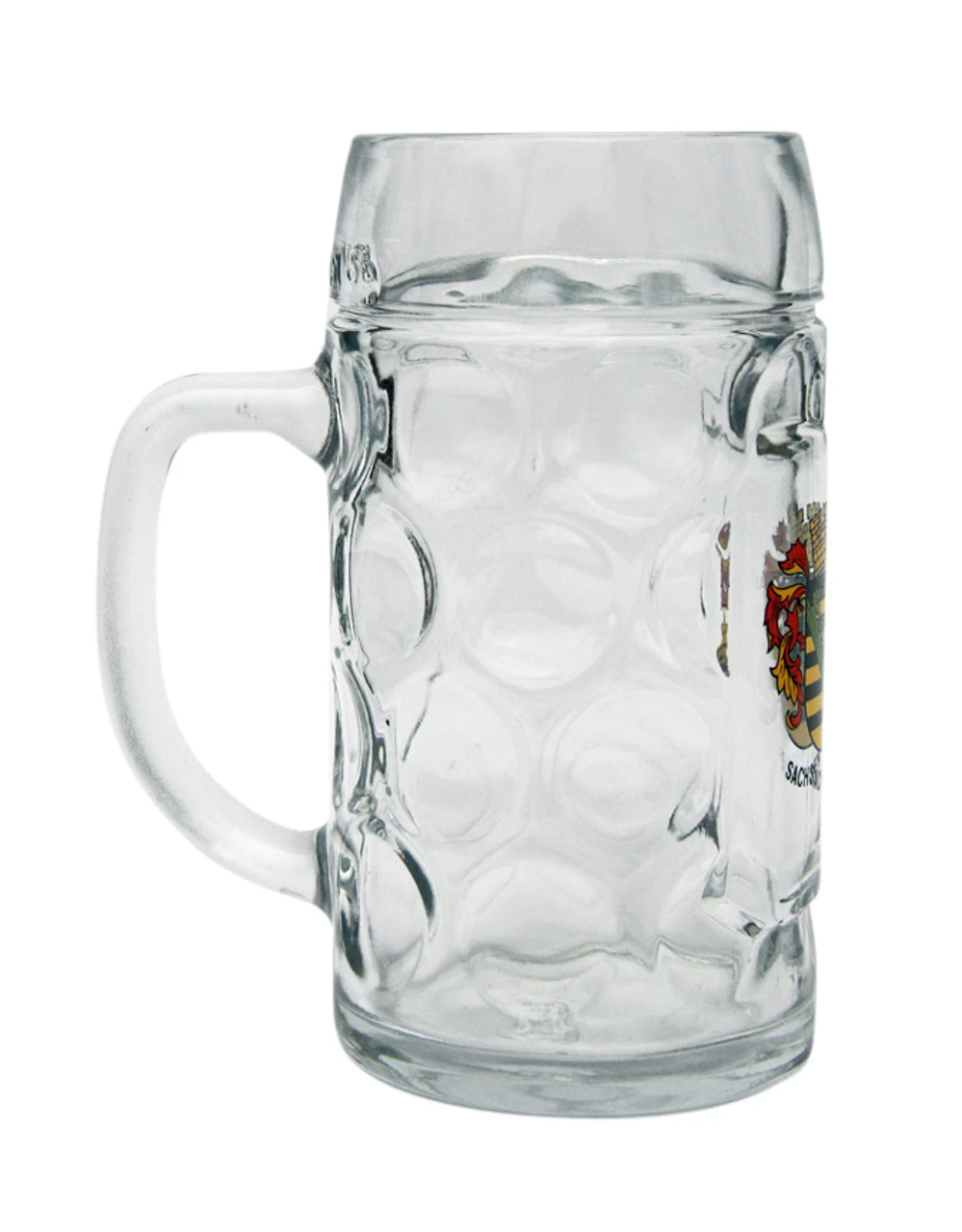 Sachsen Dimpled Oktoberfest Glass Beer Mug 0.5 Liter 4 Sachsen Dimpled Oktoberfest Glass Beer Mug 0.5 Liter - Image 4