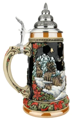 Santa In Balloon German Christmas Beer Stein -Beer Steins Shop Santa in Balloon German Christmas Beer Stein K049 LS SM 29214.1640633700