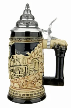 Train Beer Stein | Antique Style -Beer Steins Shop Train Beer Stein Antique Style K940EZ RS SM 26640.1631571655