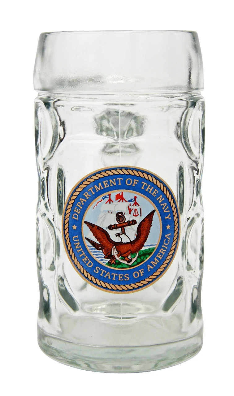 US Navy Dimpled Oktoberfest Glass Beer Mug 0.5 Liter - Image 3
