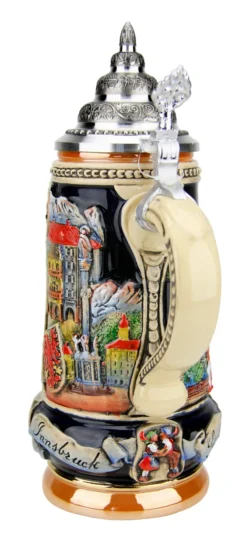 Vienna, Salzburg, Innsbruck Austria Beer Stein 10 Vienna, Salzburg, Innsbruck Austria Beer Stein -Beer Steins Shop Vienna Salzburg Innsbruck Austria Beer Stein K303WSI Back SM 67722.1490043225