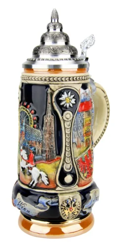Vienna, Salzburg, Innsbruck Austria Beer Stein 8 Vienna, Salzburg, Innsbruck Austria Beer Stein -Beer Steins Shop Vienna Salzburg Innsbruck Austria Beer Stein K303WSI RA SM 00696.1490043224