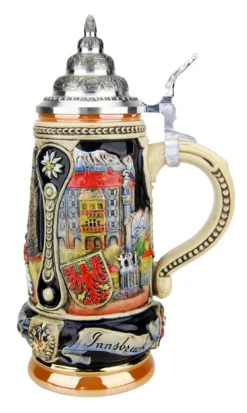 Vienna, Salzburg, Innsbruck Austria Beer Stein 9 Vienna, Salzburg, Innsbruck Austria Beer Stein -Beer Steins Shop Vienna Salzburg Innsbruck Austria Beer Stein K303WSI RS SM 61891.1490043224