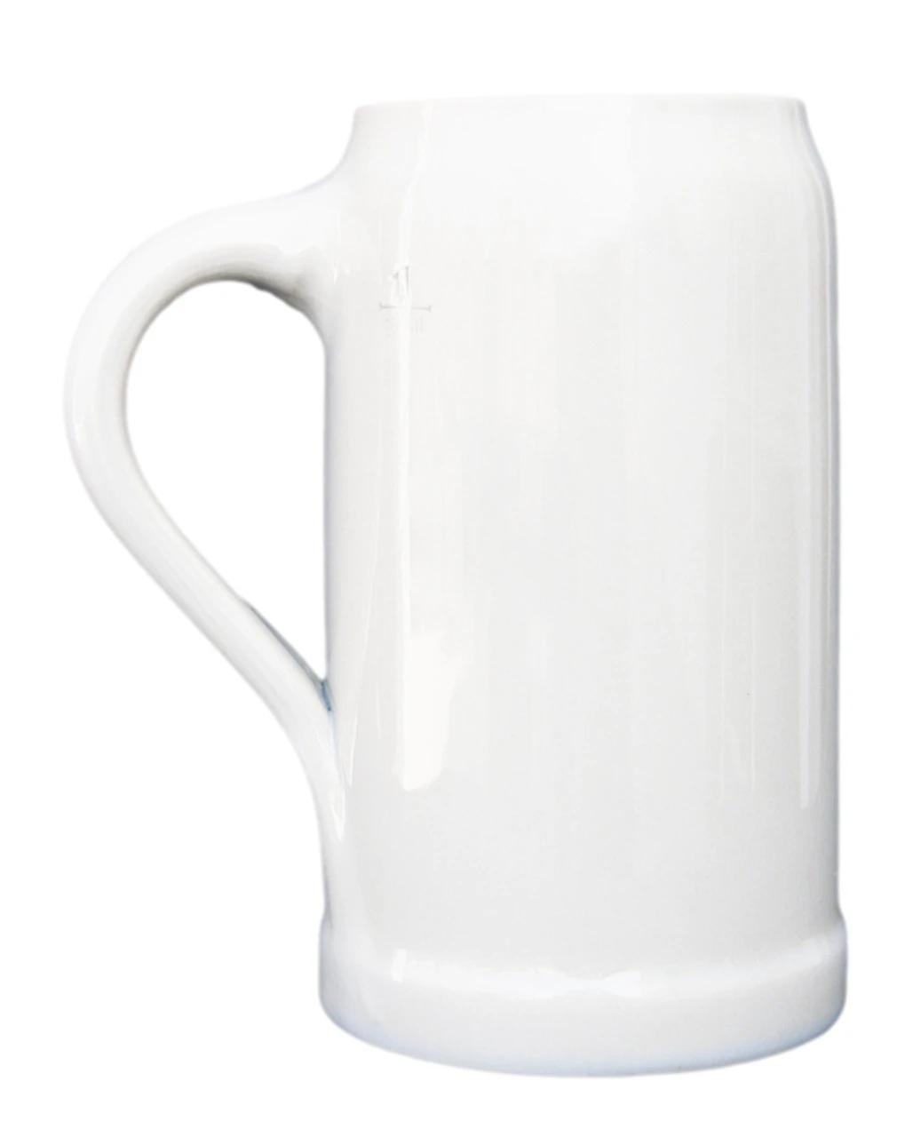 White Glaze Stoneware Beer Mug 1 Liter 1 White Glaze Stoneware Beer Mug 1 Liter