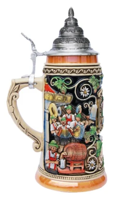Window To Oktoberfest Dancing Couple Munich Beer Stein -Beer Steins Shop Window to Oktoberfest Beer Stein K016RU LS SM 22109.1479244375